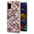 Custodia Silicone Gel Morbida Fantasia Modello Cover Y03B per Samsung Galaxy A51 5G Marrone