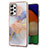 Custodia Silicone Gel Morbida Fantasia Modello Cover Y03B per Samsung Galaxy A52 4G Lavanda