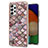 Custodia Silicone Gel Morbida Fantasia Modello Cover Y03B per Samsung Galaxy A52 4G Marrone