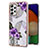 Custodia Silicone Gel Morbida Fantasia Modello Cover Y03B per Samsung Galaxy A52 5G Viola