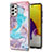 Custodia Silicone Gel Morbida Fantasia Modello Cover Y03B per Samsung Galaxy A72 5G Blu