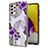 Custodia Silicone Gel Morbida Fantasia Modello Cover Y03B per Samsung Galaxy A72 5G Viola