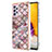 Custodia Silicone Gel Morbida Fantasia Modello Cover Y03B per Samsung Galaxy A73 5G Marrone