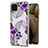 Custodia Silicone Gel Morbida Fantasia Modello Cover Y03B per Samsung Galaxy F12 Viola