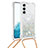 Custodia Silicone Gel Morbida Fantasia Modello Cover Y03B per Samsung Galaxy S21 5G Argento