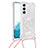 Custodia Silicone Gel Morbida Fantasia Modello Cover Y03B per Samsung Galaxy S21 5G Bianco
