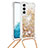 Custodia Silicone Gel Morbida Fantasia Modello Cover Y03B per Samsung Galaxy S21 5G Oro