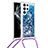 Custodia Silicone Gel Morbida Fantasia Modello Cover Y03B per Samsung Galaxy S21 Ultra 5G Blu
