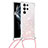 Custodia Silicone Gel Morbida Fantasia Modello Cover Y03B per Samsung Galaxy S21 Ultra 5G Rosa