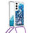 Custodia Silicone Gel Morbida Fantasia Modello Cover Y03B per Samsung Galaxy S22 Plus 5G Blu