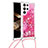 Custodia Silicone Gel Morbida Fantasia Modello Cover Y03B per Samsung Galaxy S24 Ultra 5G Rosa Caldo