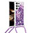 Custodia Silicone Gel Morbida Fantasia Modello Cover Y03B per Samsung Galaxy S24 Ultra 5G Viola