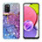 Custodia Silicone Gel Morbida Fantasia Modello Cover Y04B per Samsung Galaxy A02s Viola