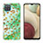 Custodia Silicone Gel Morbida Fantasia Modello Cover Y04B per Samsung Galaxy F12 Verde Pastello