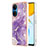 Custodia Silicone Gel Morbida Fantasia Modello Cover Y05B per Huawei Honor X7 Viola