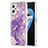 Custodia Silicone Gel Morbida Fantasia Modello Cover Y05B per Oppo A96 4G Viola