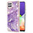 Custodia Silicone Gel Morbida Fantasia Modello Cover Y05B per Samsung Galaxy A22 4G Viola