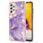 Custodia Silicone Gel Morbida Fantasia Modello Cover Y05B per Samsung Galaxy A72 4G Viola