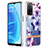 Custodia Silicone Gel Morbida Fantasia Modello Cover Y06B per Oppo A53s 5G Viola