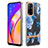 Custodia Silicone Gel Morbida Fantasia Modello Cover Y06B per Oppo F19 Pro+ Plus 5G Blu