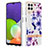 Custodia Silicone Gel Morbida Fantasia Modello Cover Y06B per Samsung Galaxy A22 4G Viola