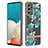 Custodia Silicone Gel Morbida Fantasia Modello Cover Y06B per Samsung Galaxy A53 5G Ciano