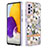 Custodia Silicone Gel Morbida Fantasia Modello Cover Y06B per Samsung Galaxy A72 5G Bianco