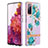 Custodia Silicone Gel Morbida Fantasia Modello Cover Y06B per Samsung Galaxy S20 FE 4G Ciano