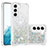 Custodia Silicone Gel Morbida Fantasia Modello Cover Y06B per Samsung Galaxy S21 FE 5G Argento