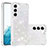 Custodia Silicone Gel Morbida Fantasia Modello Cover Y06B per Samsung Galaxy S21 FE 5G Bianco