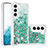 Custodia Silicone Gel Morbida Fantasia Modello Cover Y06B per Samsung Galaxy S21 FE 5G Verde