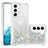 Custodia Silicone Gel Morbida Fantasia Modello Cover Y06B per Samsung Galaxy S22 5G Argento