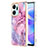 Custodia Silicone Gel Morbida Fantasia Modello Cover Y07B per Huawei Honor X7a Lavanda