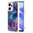 Custodia Silicone Gel Morbida Fantasia Modello Cover Y07B per Huawei Honor X7a Viola