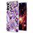 Custodia Silicone Gel Morbida Fantasia Modello Cover Y07B per Samsung Galaxy M32 5G Viola