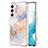 Custodia Silicone Gel Morbida Fantasia Modello Cover Y10B per Samsung Galaxy S21 Plus 5G Rosa