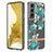 Custodia Silicone Gel Morbida Fantasia Modello Cover Y12B per Samsung Galaxy S21 Plus 5G Ciano