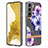Custodia Silicone Gel Morbida Fantasia Modello Cover Y12B per Samsung Galaxy S21 Plus 5G Viola