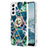 Custodia Silicone Gel Morbida Fantasia Modello Cover Y13B per Samsung Galaxy S22 5G Blu Notte