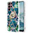 Custodia Silicone Gel Morbida Fantasia Modello Cover Y13B per Samsung Galaxy S23 Ultra 5G Blu Notte