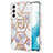 Custodia Silicone Gel Morbida Fantasia Modello Cover Y14B per Samsung Galaxy S21 FE 5G Lavanda