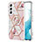 Custodia Silicone Gel Morbida Fantasia Modello Cover Y14B per Samsung Galaxy S21 Plus 5G Rosa