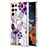 Custodia Silicone Gel Morbida Fantasia Modello Cover Y15B per Samsung Galaxy S22 Ultra 5G Viola