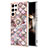 Custodia Silicone Gel Morbida Fantasia Modello Cover Y15B per Samsung Galaxy S24 Ultra 5G Marrone