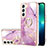 Custodia Silicone Gel Morbida Fantasia Modello Cover Y16B per Samsung Galaxy S21 FE 5G Lavanda