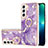Custodia Silicone Gel Morbida Fantasia Modello Cover Y16B per Samsung Galaxy S21 FE 5G Viola