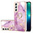 Custodia Silicone Gel Morbida Fantasia Modello Cover Y16B per Samsung Galaxy S22 Plus 5G Lavanda