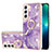 Custodia Silicone Gel Morbida Fantasia Modello Cover Y16B per Samsung Galaxy S22 Plus 5G Viola