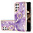 Custodia Silicone Gel Morbida Fantasia Modello Cover Y16B per Samsung Galaxy S24 Ultra 5G Viola