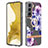 Custodia Silicone Gel Morbida Fantasia Modello Cover Y17B per Samsung Galaxy S23 5G Viola